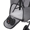 Foldable Pet Stroller with Panoramic Window & Sun Shade