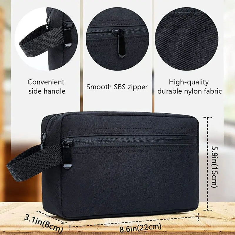 Compact Canvas Toiletry Bag