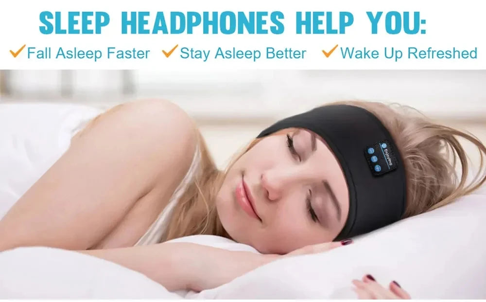 Bluetooth Sleep Headband with Built-in Wireless Earphones