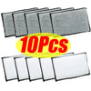 A set of ten gray microfiber scrub sponges for car detailing, packaged with a yellow '10PCS' label.