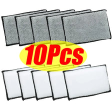 A set of ten gray microfiber scrub sponges for car detailing, packaged with a yellow '10PCS' label.