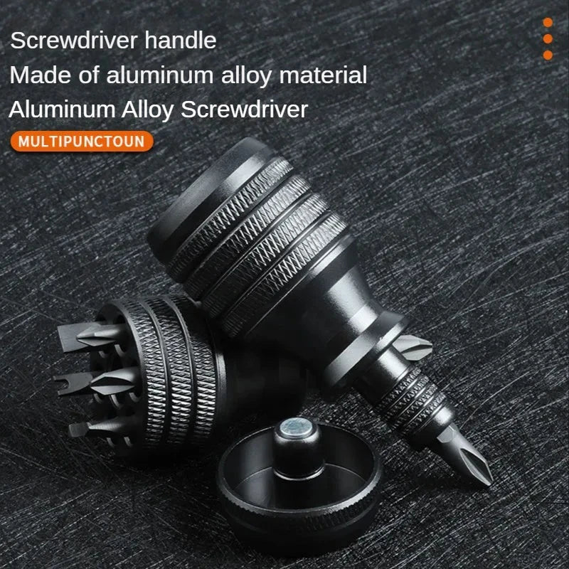 Compact Multi-Bit Ratchet Screwdriver Set