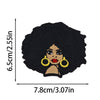 Embroidered Iron-On Patch – Stylish Black Queen Design