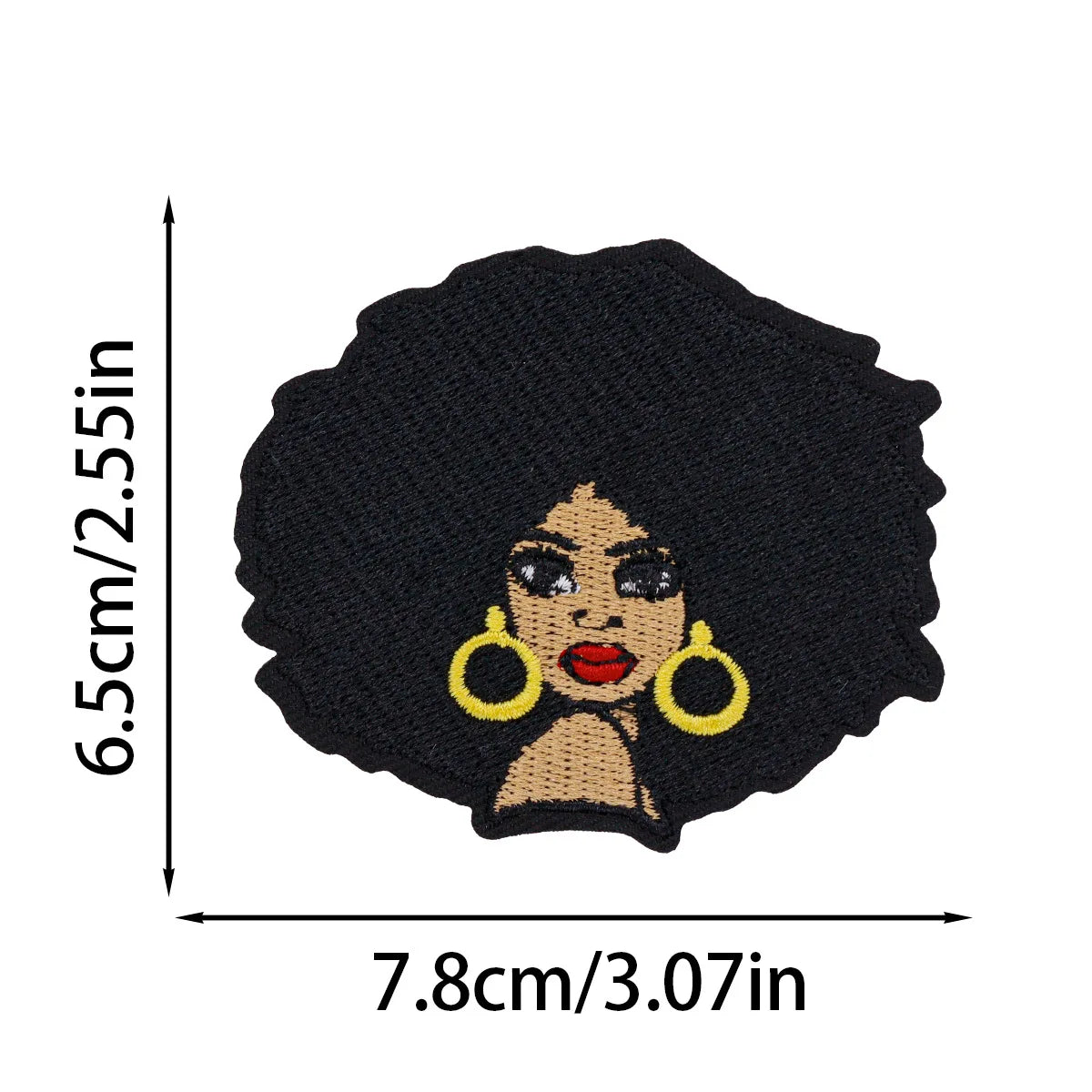 Embroidered Iron-On Patch – Stylish Black Queen Design