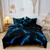 Lightning Storm Print Duvet Cover Set – Soft, Breathable Bedding for All Seasons