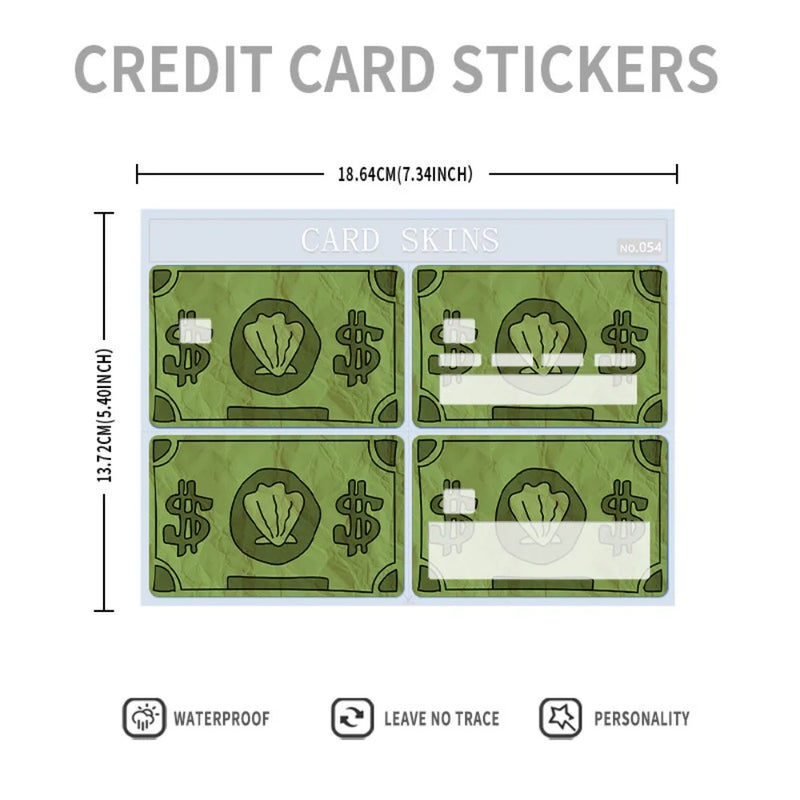 Decorative Credit Card Skin Stickers (Set of 4)