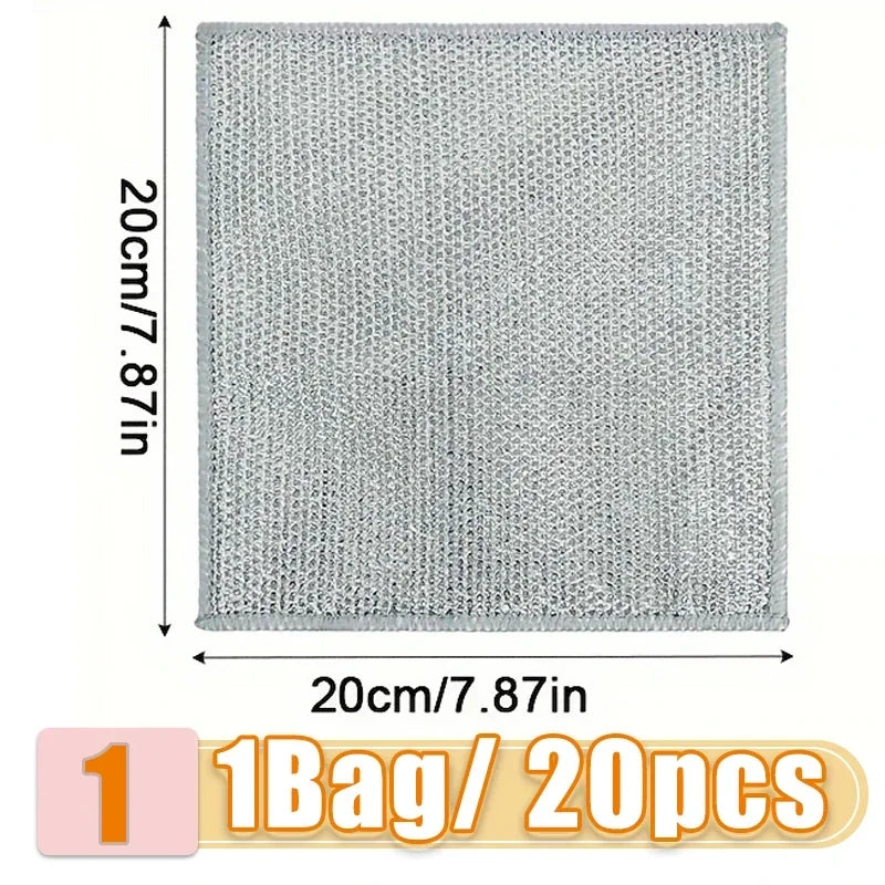 Chiffon de Nettoyage en Maille d'Acier Inoxydable Haute Résistance
