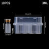 A clear plastic storage case designed to hold 10 pieces of insulin or peptide vials.