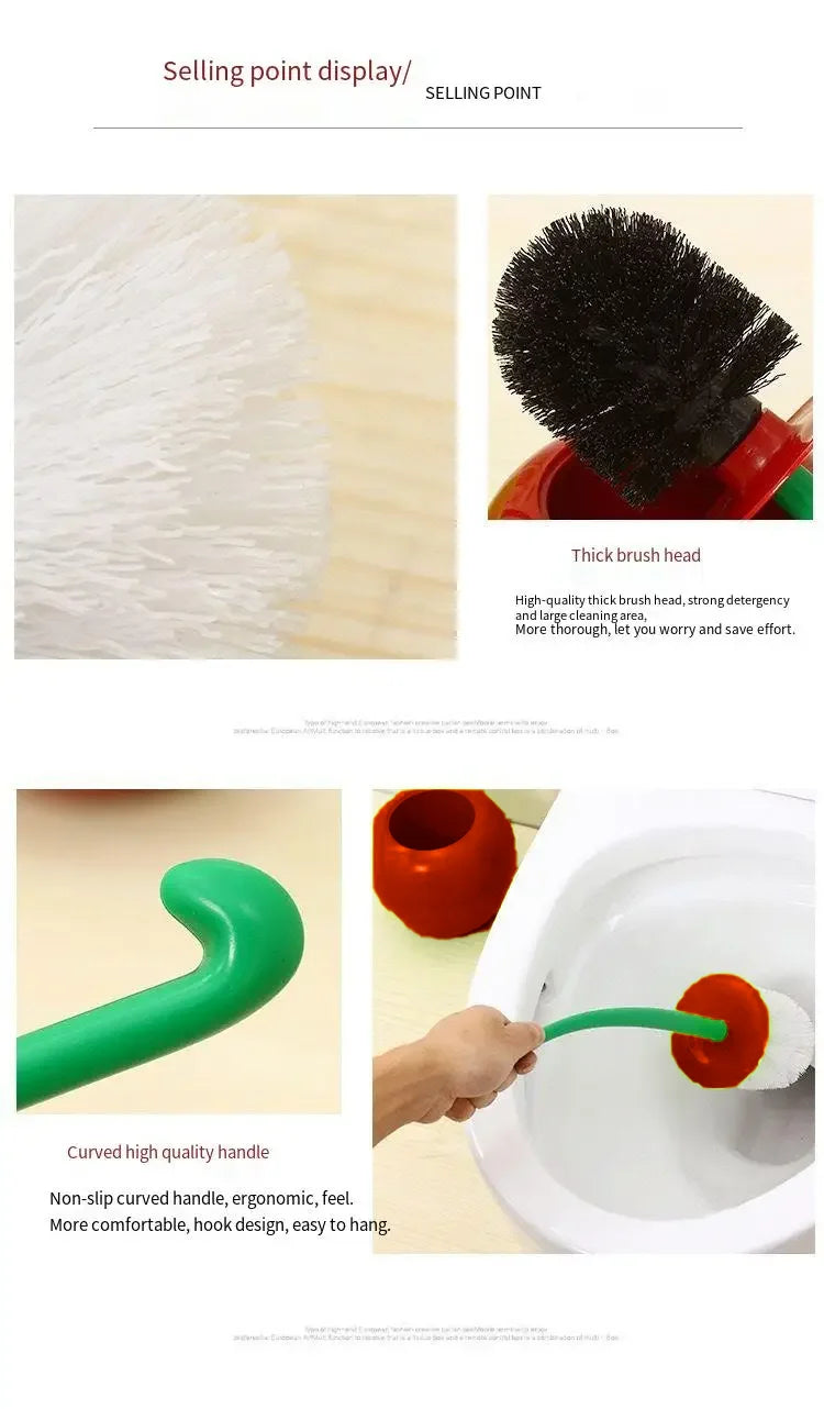Cherry-Shaped Toilet Brush and Holder Set