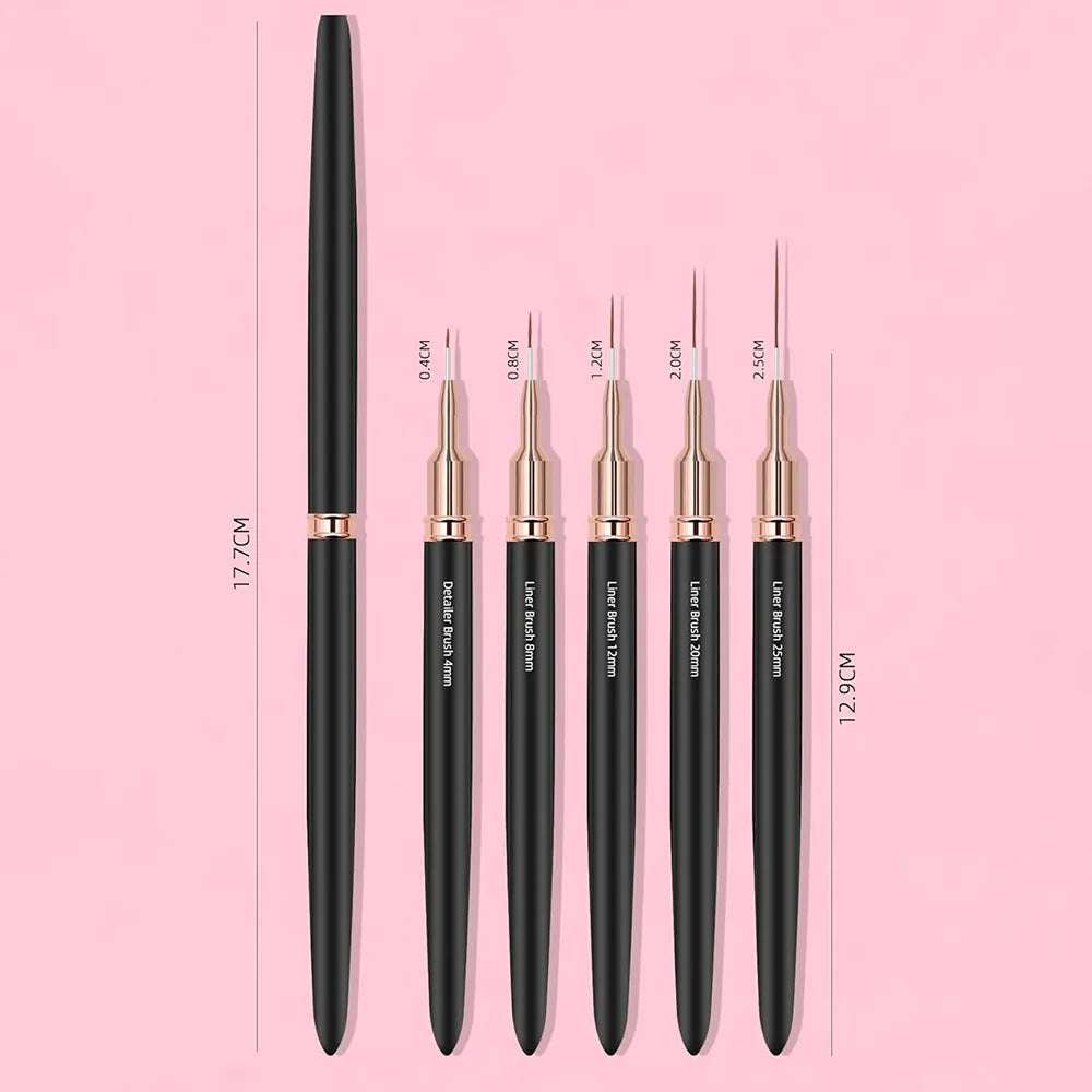 Professional Nail Art Liner Brush Set for Precision Drawing