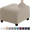 Stretchable Jacquard Footrest Ottoman Cover