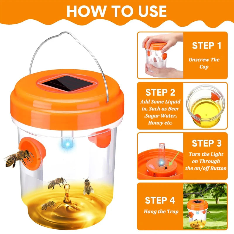 Solar-Powered Outdoor Insect Trap