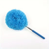 A bright blue extendable microfiber duster with a flexible head for cleaning.
