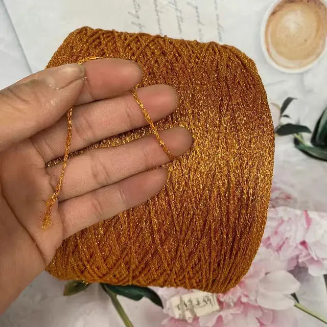Glitter Blended Cotton Yarn Skein for Knitting & Crochet