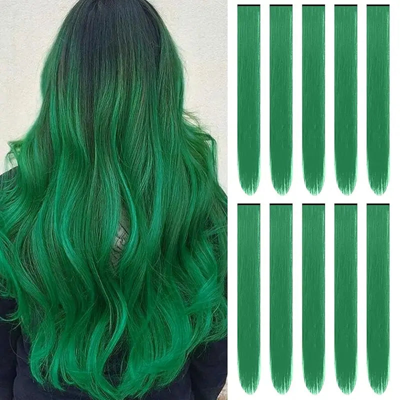 Extensiones de Cabello con Clips Arcoíris