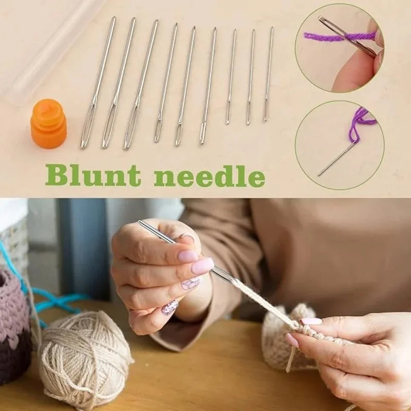 Complete Crochet Needle and Stitch Marker Kit with Storage Case