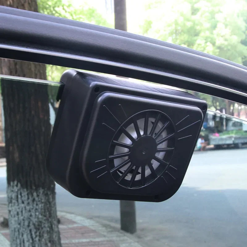 Solar-Powered Car Ventilation Fan with Rechargeable Battery