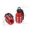 Aluminum Grenade-Style Tire Valve Caps (Set of 4)