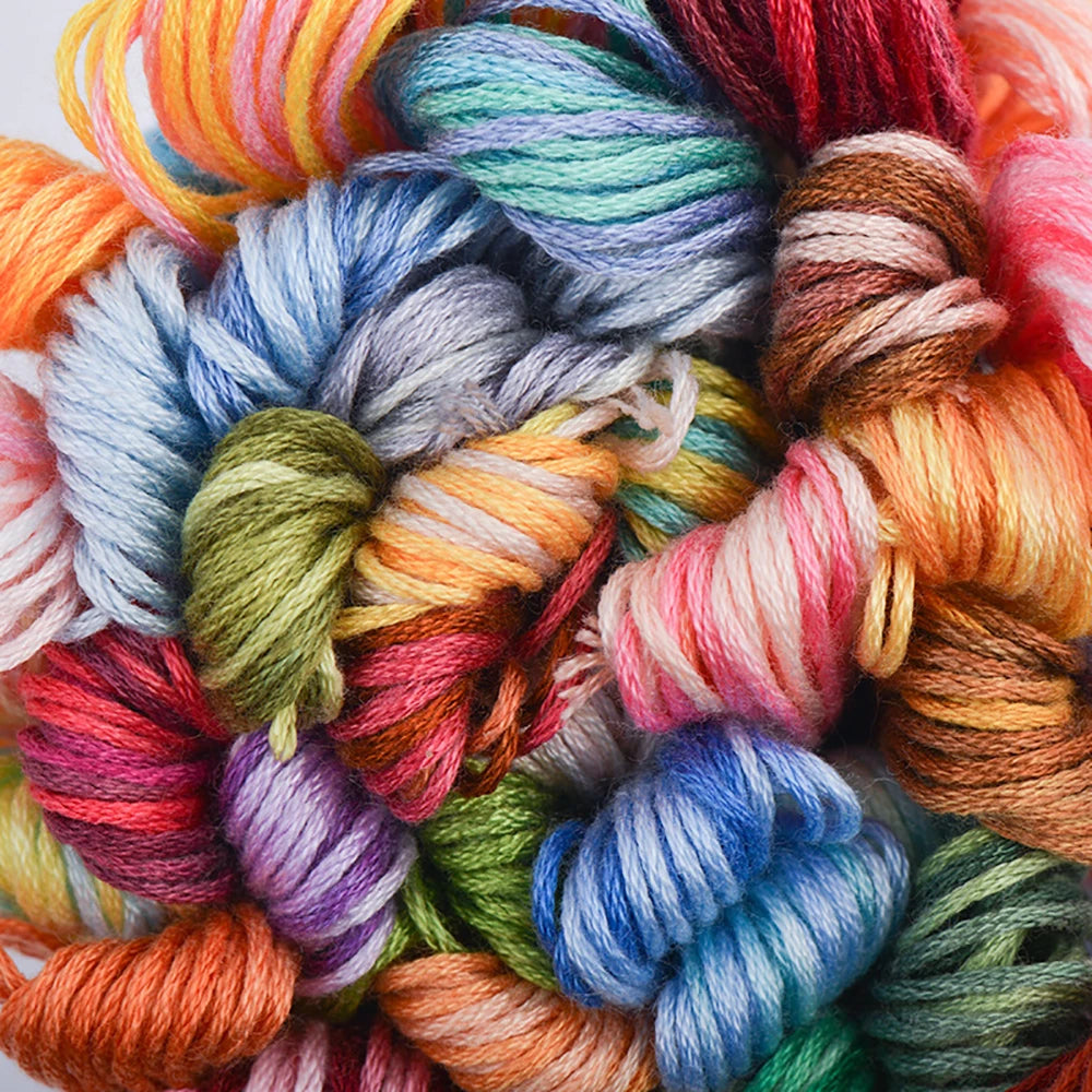 78-Color Ombré Embroidery Floss Set — 8-Meter Gradient Threads for Cross Stitch, Sewing & DIY Crafts