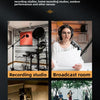 Various applications of a sponge cover including recording studios, broadcast rooms, home recording setups, and outdoor singi