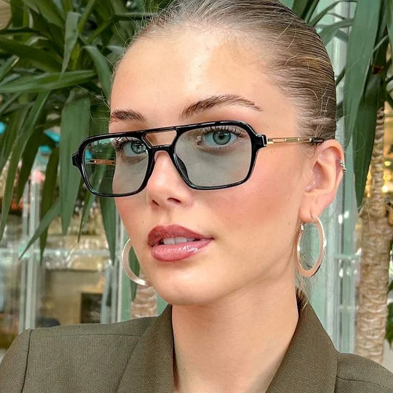 Vintage Metal Square Sunglasses