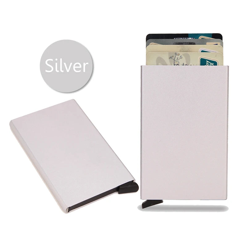 Slim RFID-Blocking Metal Wallet