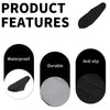 Black waterproof and durable anti-slip motorcycle seat cover with textured surface