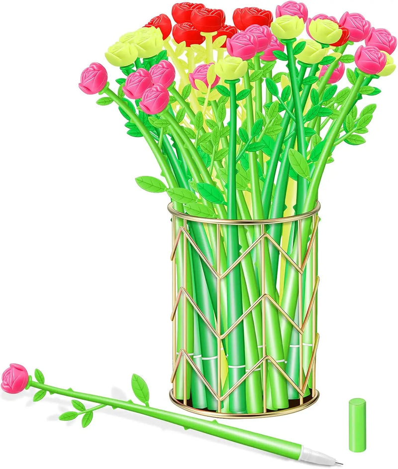 Flower Gel Pens - 0.5mm Rose Design