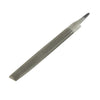 A silver flat diamond file used for sharpening chainsaw chains.