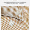 100% Cotton Duvet Cover Set with Plaid Stripe – Breathable & Skin-Friendly