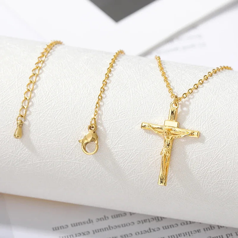 Stainless Steel Cross Pendant Necklace