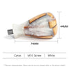 White glass espresso portafilter with a wooden handle and M10 screw for E61 machines