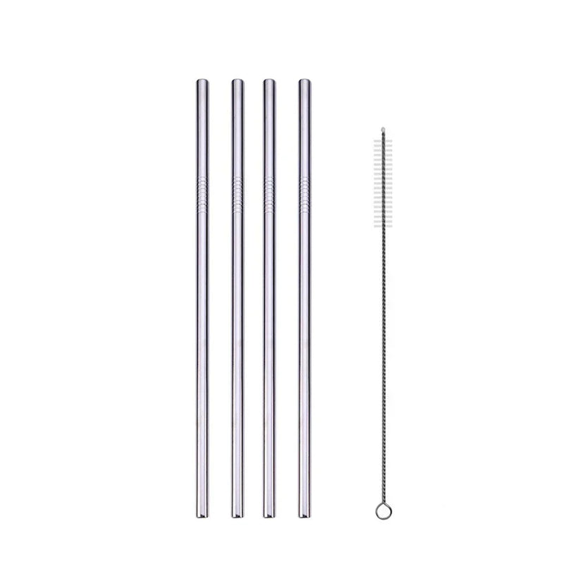 Reusable Stainless Steel Drinking Straws with Cleaning Brush