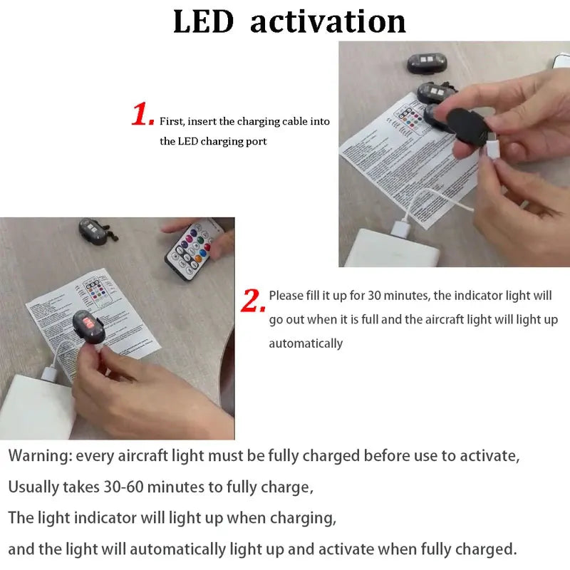 Wireless RGB LED Warning Light with Remote Control