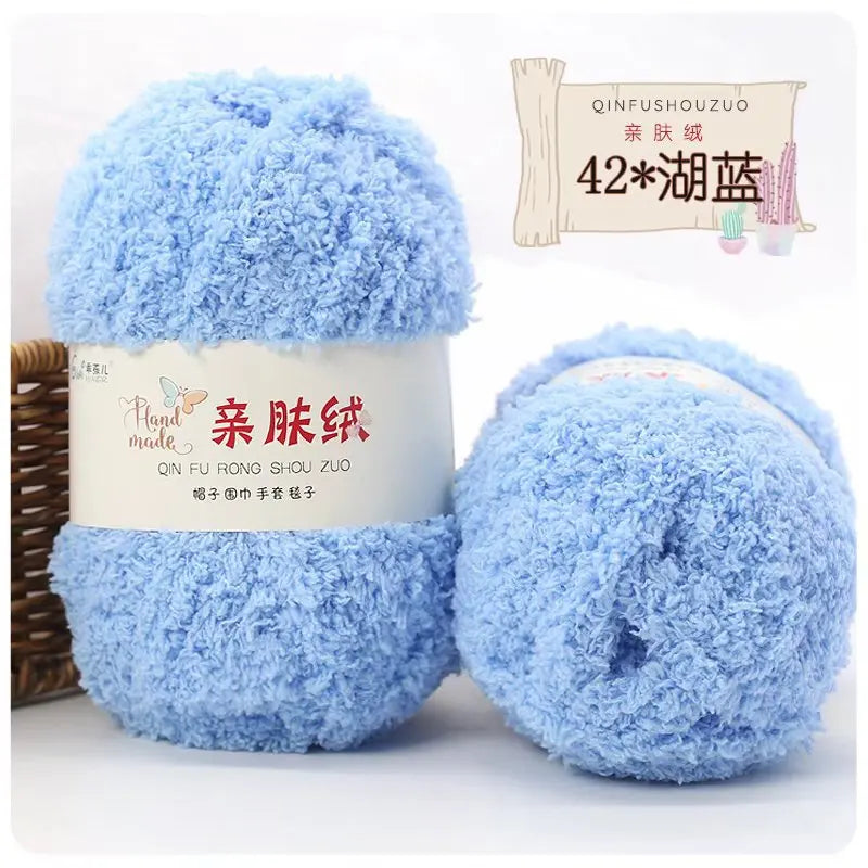 Soft Chenille Yarn for Knitting and Crochet Projects