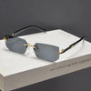 Rimless Rectangle Sunglasses with UV400 Protection