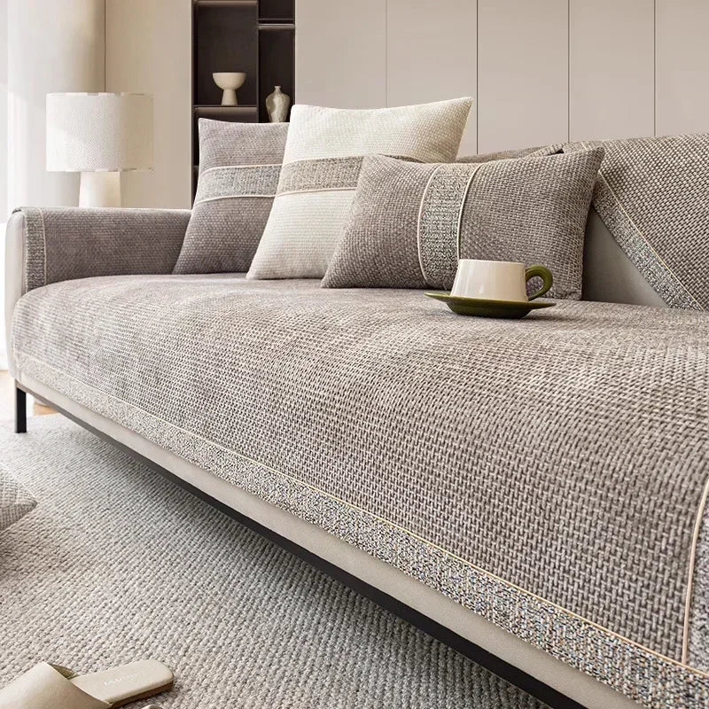 Non-Slip Dustproof Cotton-Linen Sofa Cover