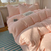 4-Piece Cotton Bedding Set with Duvet Cover, Flat Sheet, and Pillowcases