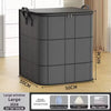 Foldable Large-Capacity Clothes Storage Bag with Handles and Double Zipper