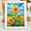 5D Diamond Painting Kit – Flower Landscape with Frame