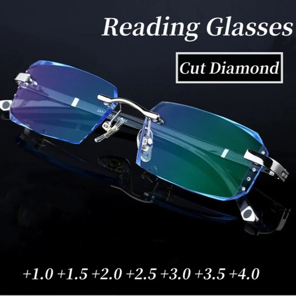 Gafas de lectura con bloqueo de luz azul y acabado diamante