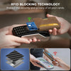 Slim Aluminum Wallet with Money Clip and RFID Blocking