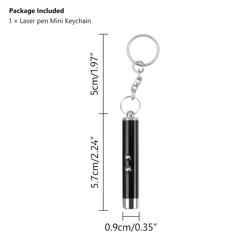 Pocket Laser Pointer & LED Flashlight Keychain
