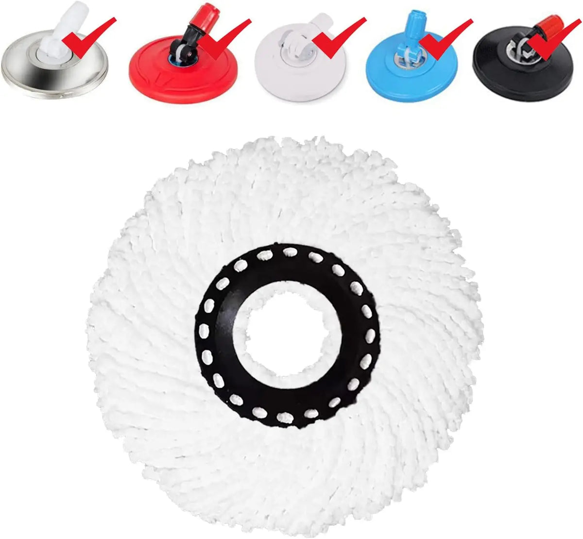 Microfiber Replacement Mop Heads for Spin Mop (Set of 4/8)