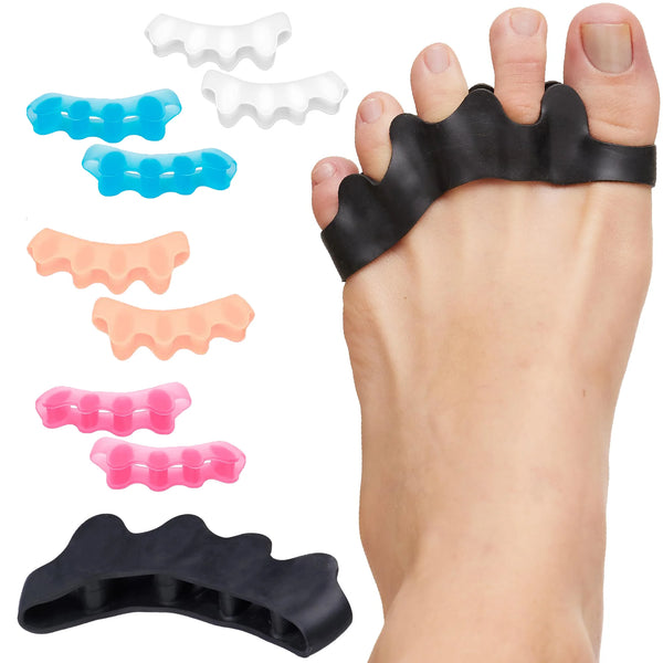 Soft Silicone Toe Separators for Bunion Relief & Foot Alignment