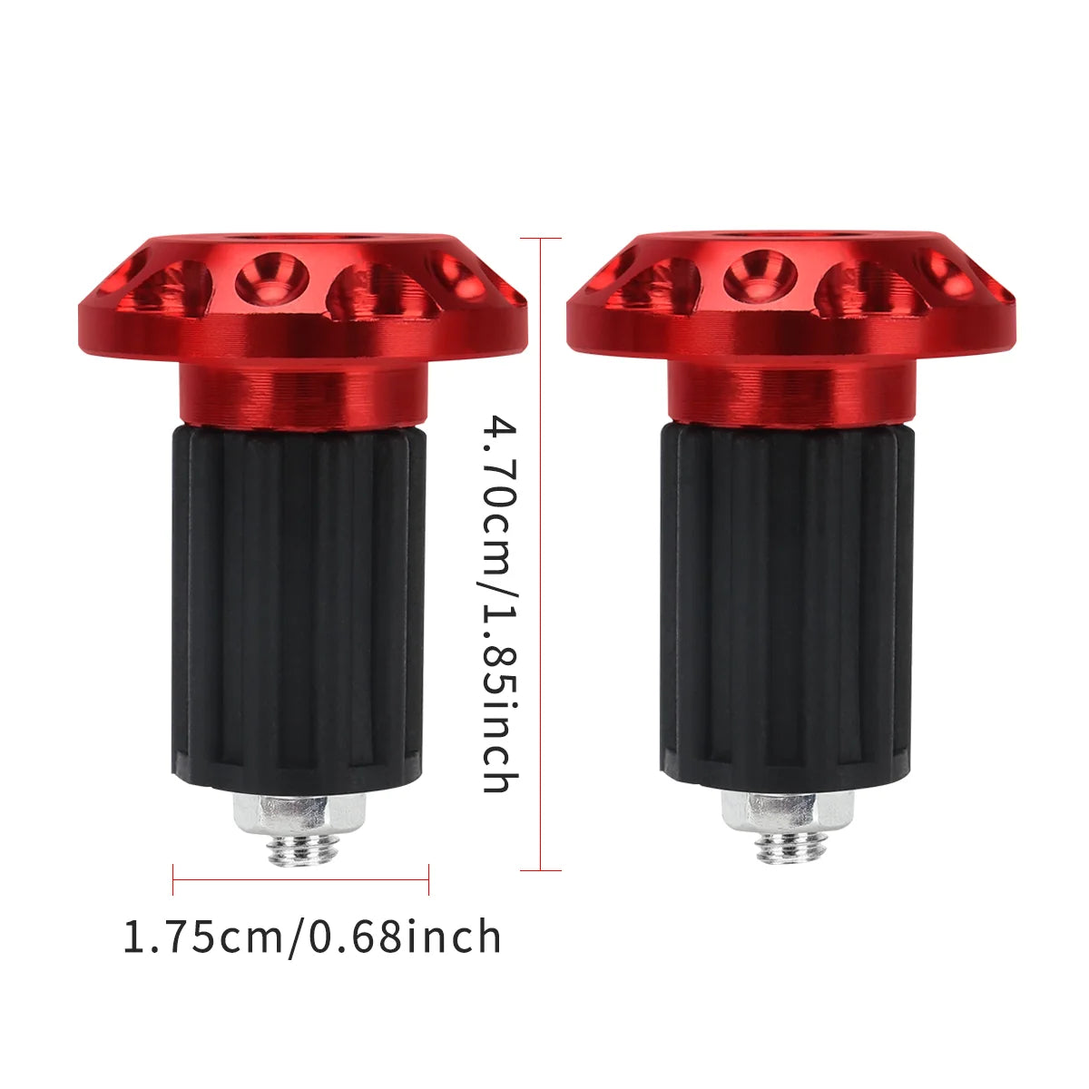 CNC Aluminum Motorcycle Handlebar End Plugs with Rubber Grip