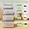 Contenedor de Almacenamiento para Frutas y Verduras con Colador Extraíble
