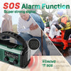 Radio de Emergencia Portátil con Carga Solar y Manivela