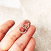 Bamboo-Style Hinged Hoop Earrings in Sterling Silver
