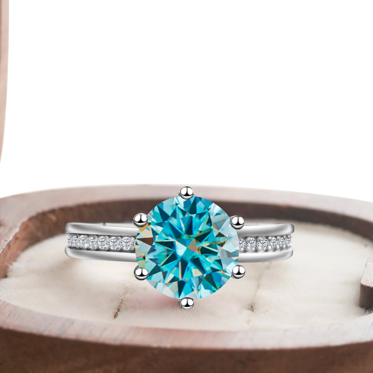 Lab-Created Moissanite Diamond Ring